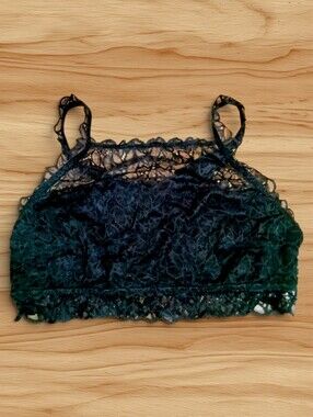 Aerie Black Lace Cross Back Bralette
